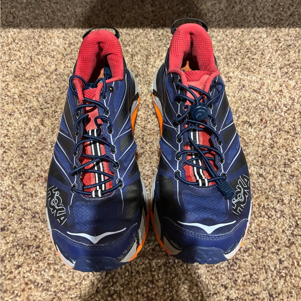 Hoka Men's Navy and Orange Athletic Shoes💙